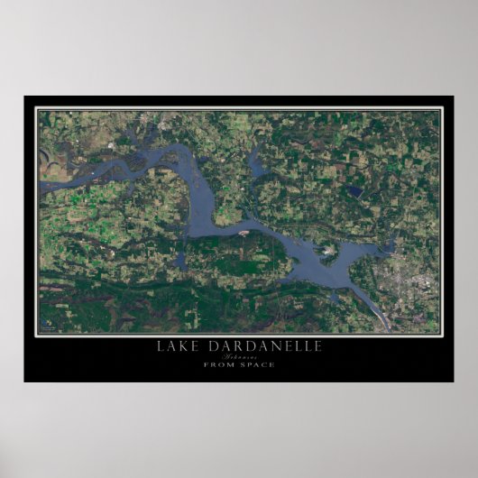 See Dardanelle Arkansas Satelliten-Poster Karte Poster (Vorne)