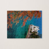 See dargestellte Felsen stützen überlegenes Puzzle (Horizontal)