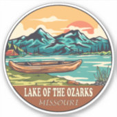 See des Ozarks Missouri-Bootsemblems Aufkleber (Vorderseite)