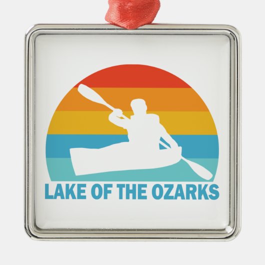 See des Ozarks Missouri Kayak Ornament Aus Metall (Vorne)