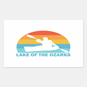 See des Ozarks Missouri Kayak Rechteckiger Aufkleber