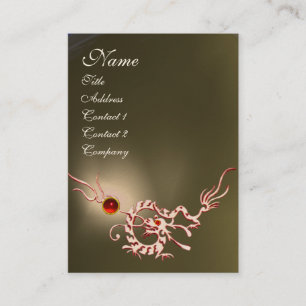 SEE DRACHE 2 ACHAT-MONOGRAMM grau weiß rot Visitenkarte
