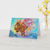 SEE-DRACHE KARTE (Gelbe Blume)