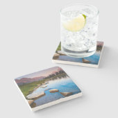 See-Einsamkeit Steinuntersetzer (Seitenansicht)