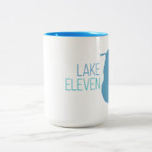 See elf, Bloomingdale, Michigan Zweifarbige Tasse (Mittel)