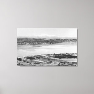 See Elsinore, CA Luftstadt und Seeblick Leinwanddruck