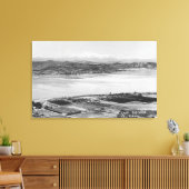See Elsinore, CA Luftstadt und Seeblick Leinwanddruck (Insitu (Wohnzimmer))