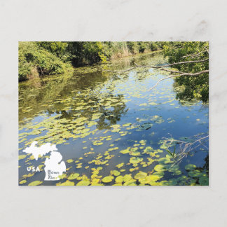See Erie Metropark River View mit Logo Postkarte