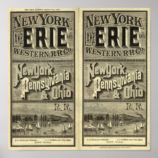 See Erie und Western Eisenbahn Poster (Vorne)