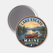 See Escape Fryeburg Maine Rund Magnet (Vorderseite/Rückseite)