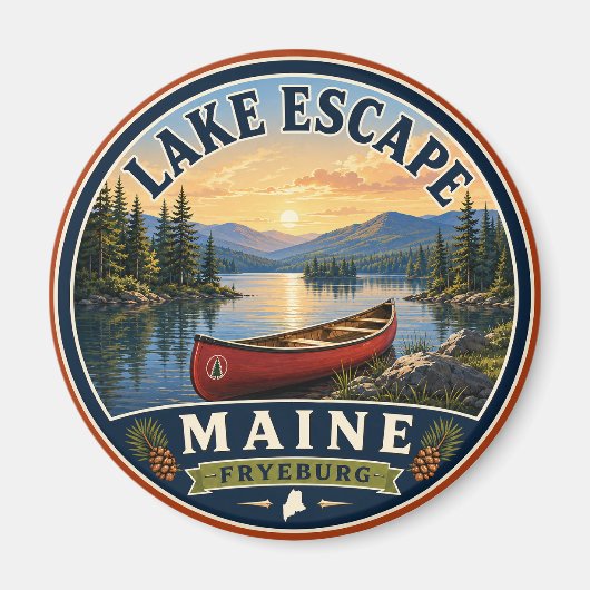 See Escape Fryeburg Maine Rund Magnet (Vorne)