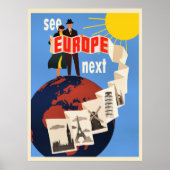 See Europe Next travel poster, Poster (Vorne)