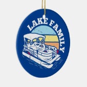 See Familienboot Wochenende Sommer Pontoon Boot Keramik Ornament (Rechts)