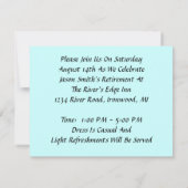 See-Fischen-Ruhestand in der Aquarell-Einladung Einladung (Rückseite)