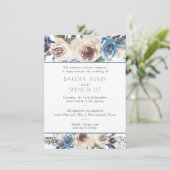 See Floral | Dusty Dandelion Garland Wedding Einladung (Stehend Vorderseite)