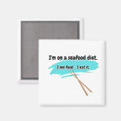 See-Food Diet Program Magnet (Vorderseite/Rückseite)