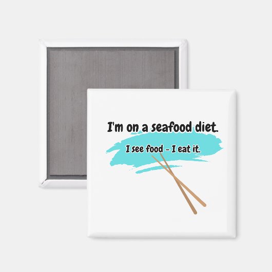 See-Food Diet Program Magnet (Vorderseite/Rückseite)
