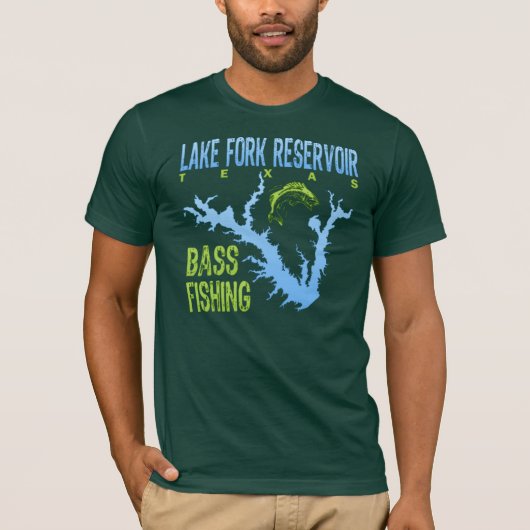 See-Gabel-Reservoir, Texas-Barschangeln T-Shirt (Vorderseite)