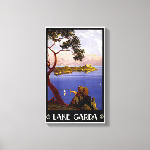 See Garda Vintages Plakat wieder hergestellt Leinwanddruck