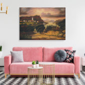 See George und das Dorf von Caldwell Leinwanddruck (Insitu (Wohnzimmer))