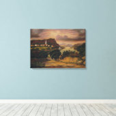 See George und das Dorf von Caldwell Leinwanddruck (Insitu (Holzboden))