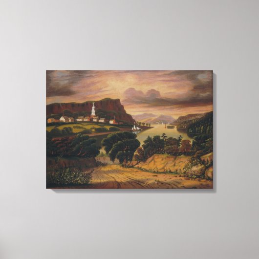 See George und das Dorf von Caldwell Leinwanddruck (Vorderseite)