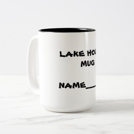 See-Haus-Namen-Tasse Zweifarbige Tasse (Vorderseite Links)