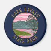 See Havasu Staat Park Retro Distressed Circle Magnet (Vorne)