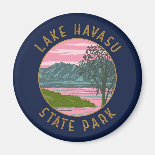 See Havasu Staat Park Retro Distressed Circle Magnet (Vorne)