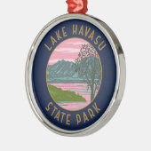 See Havasu Staat Park Retro Distressed Circle Ornament Aus Metall (Links)