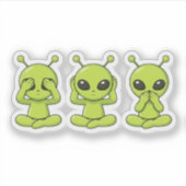 See, Hear, Speak No Evil Aufkleber (Vorderseite)