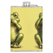 See Hear Speak No Evil Funny Frogs Flachmann (Rückseite)