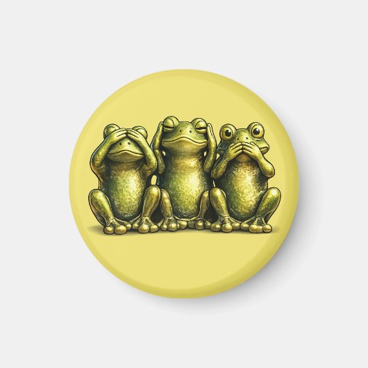 See Hear Speak No Evil Funny Frogs Magnet (Vorne)