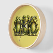See Hear Speak No Evil Funny Frogs Uhr (Winkel)