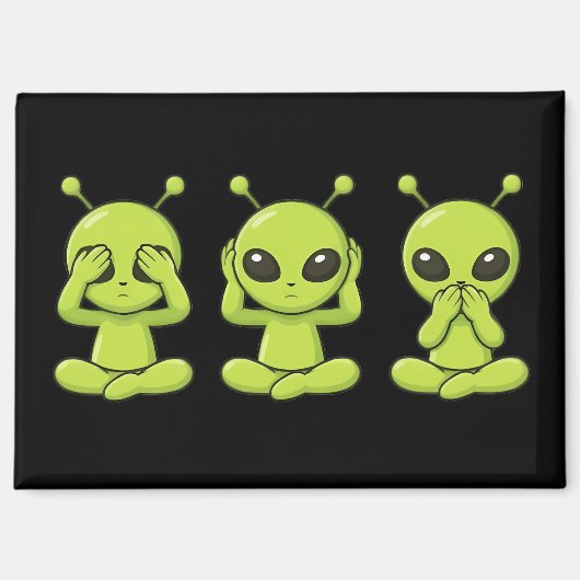 See, Hear, Speak No Evil Magnet (Vorderseite)