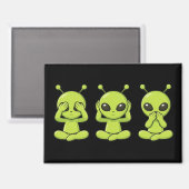 See, Hear, Speak No Evil Magnet (Vorderseite/Rückseite)