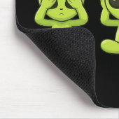 See, Hear, Speak No Evil Mousepad (Ecke)