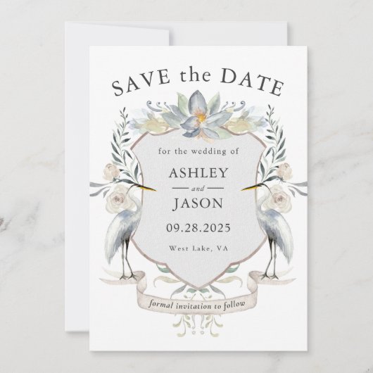 See Hochzeit Natur Save the Date Inspiriert (Vorderseite)