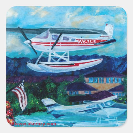 See Hood, Anchorage, Alaska Quadratischer Aufkleber (Vorderseite)