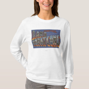 See Hopatcong, New-Jersey - große Buchstabe-Szene T-Shirt
