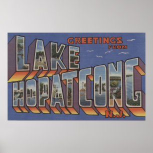See Hopatcong, New-Jersey - große Buchstabe-Szenen Poster