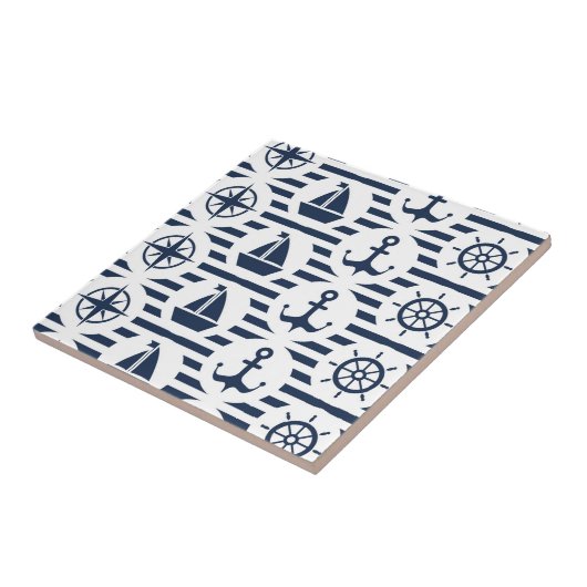 See im blauen Muster Fliese (Seite)