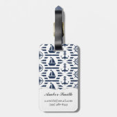 See im blauen Muster Gepäckanhänger (Rückseite vertikal)