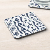 See im blauen Muster Untersetzer (Linke Seite)