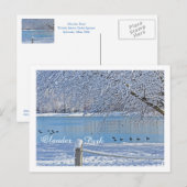 SEE IM WINTER/ÄLTERER PARK, SYLVANIEN, OH POSTKARTE (Vorne/Hinten)