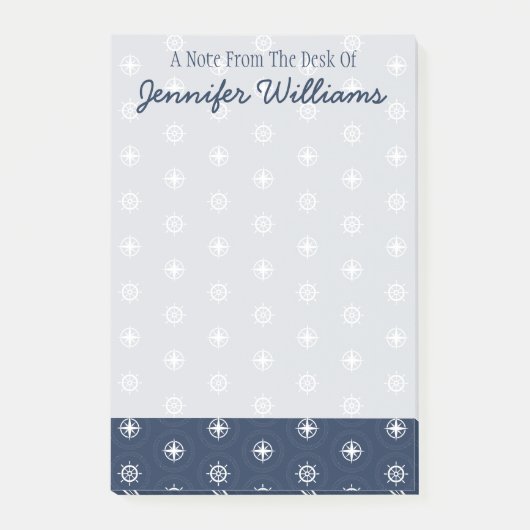 See in blauem Muster | addieren Sie Ihren Namen Post-it Klebezettel (Vorderseite)