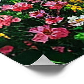 See in üppiger Waldlandschaft Blühende Wildblumen Poster (Ecke)