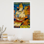 See India ~ Ajanta Frescoes Poster (Küche)