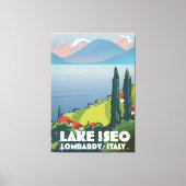 See Iseo, Lombardei Italien Reiseplakat Leinwanddruck (Vorderseite)
