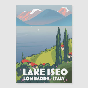 See Iseo, Lombardei Italien Reiseplakat Magnetkarte